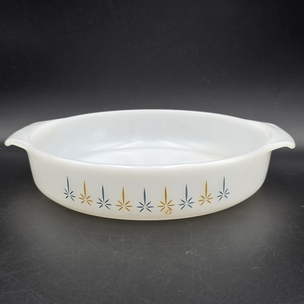 Vintage Anchor Hocking Fire King Candle‎ Glow Baking Dish 9"